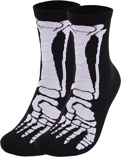 Men Funny Socks Adult Crew Novelty Socks, Birthday Gift - sugar skull costume