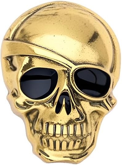 Vintage Gothic Skull Brooches Pin Women Men Gold/Silver Plated Personality Punk Skeleton Lapel Pins Halloween Cosplay Party Suit Shirt Tie Pins Accessories Fashion Jewelry - skull plate