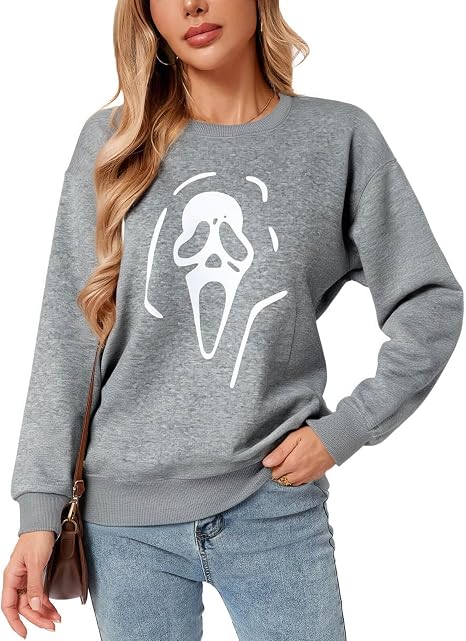 Womens USA Sweatshirt American Flag Stripes Star Print Casual Top - skull sweatshirts