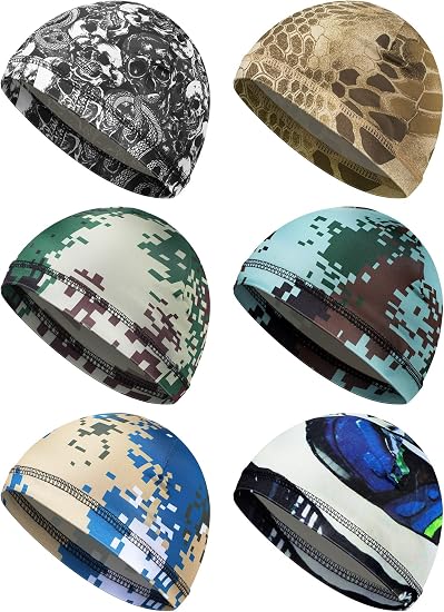 SATINIOR Men Cooling Skull Cap Sweat Wicking - skull helmet