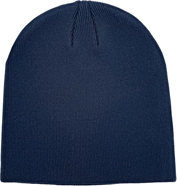 vidsel 100% Cotton Beanie Hat for Men Women, Soft Cuffless Knit Skull Cap - skull watch