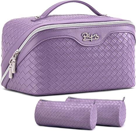 BOYATU Travel Makeup Bag Cosmetic Bags for Women: 3 Pcs Set Make up Bag - skull suitcase
