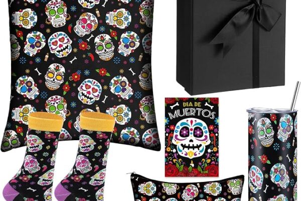 6 Pcs Sugar Skull Gift Set for Women, Day of The Dead Theme