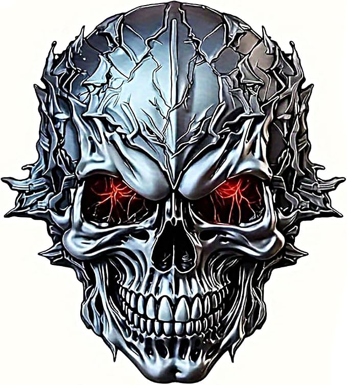 Skull Car Decals 2PCS Vinyl Window Stickers A-34
