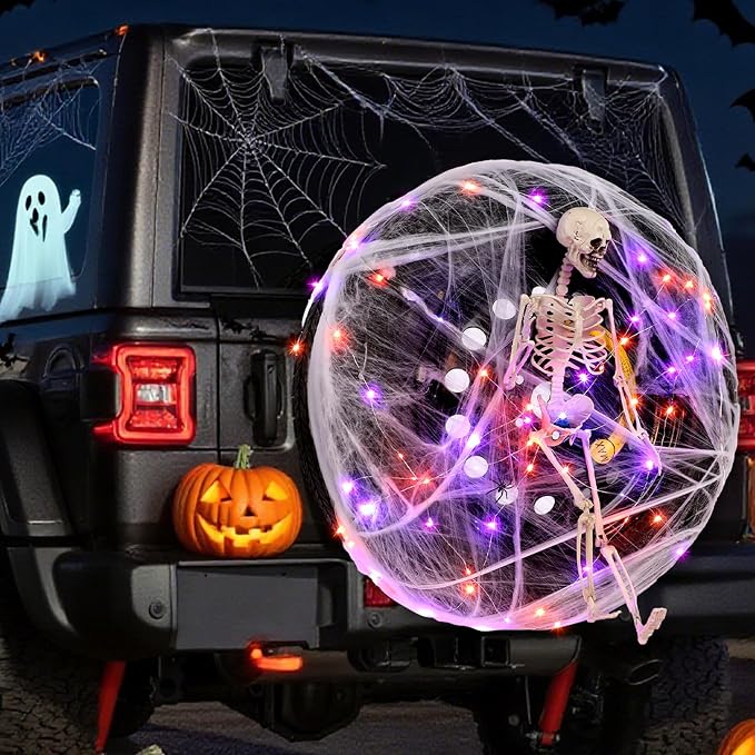 Halloween Skeleton Spare Tire Decoration - string light