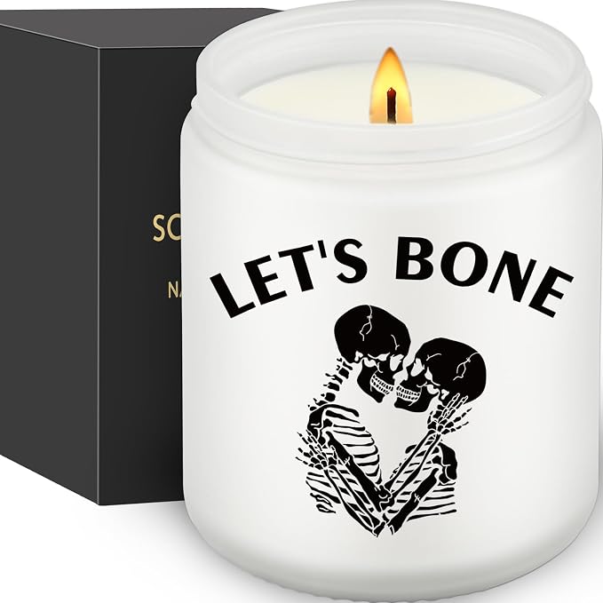 Halloween Decorations Indoor, Scented Candle, Funny Skull Jar Candle - skull candle