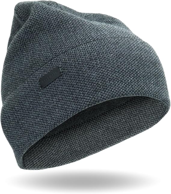 Cole Haan Men's Heritage Rib Cuff Wool Beanie Hat, One Size - skull jacket
