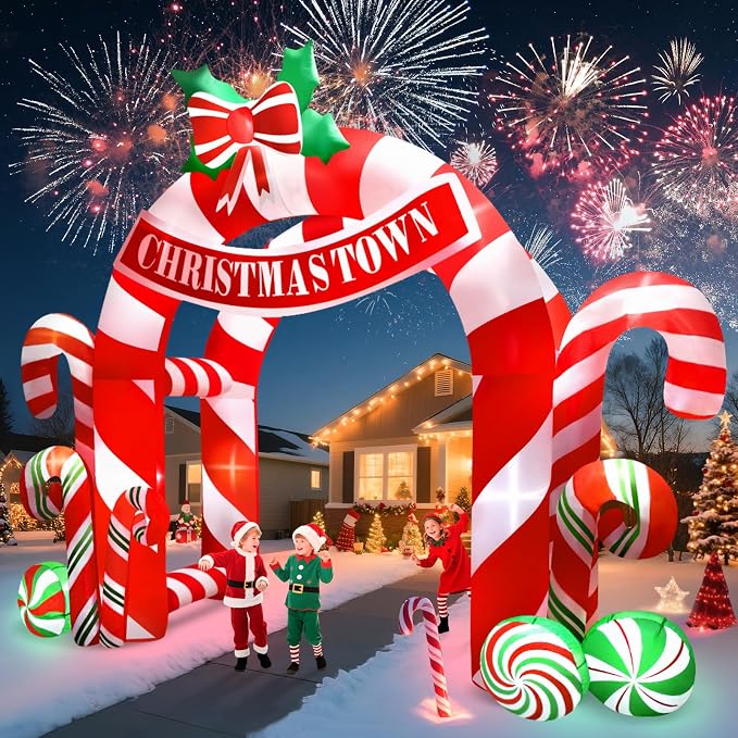 Kalolary 13FT Christmas Inflatables Archway Outdoor Decorations - skull inflatable