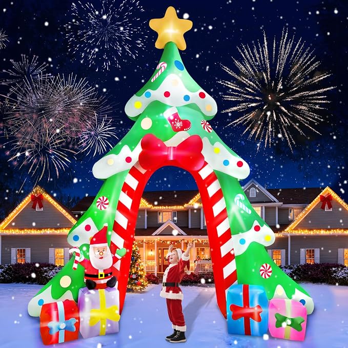 Kalolary 12FT Christmas Inflatable Archway Outdoor Decorations - skull inflatable