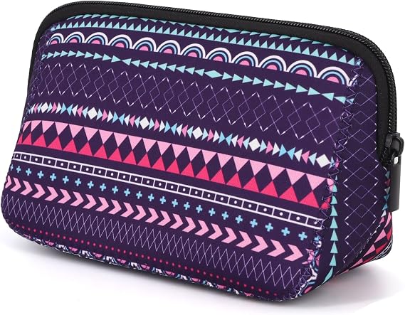 Cosmetic Bag Waterproof Neoprene Zipper Pouch Travel Portable Toiletry Makeup Bags Organizer Case for Women and Girls - sugar skull makeup