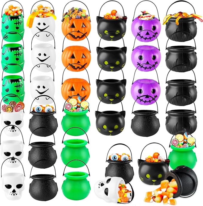 Pynqdfu 30 Pcs Mini Halloween Candy Holders, 9 Styles