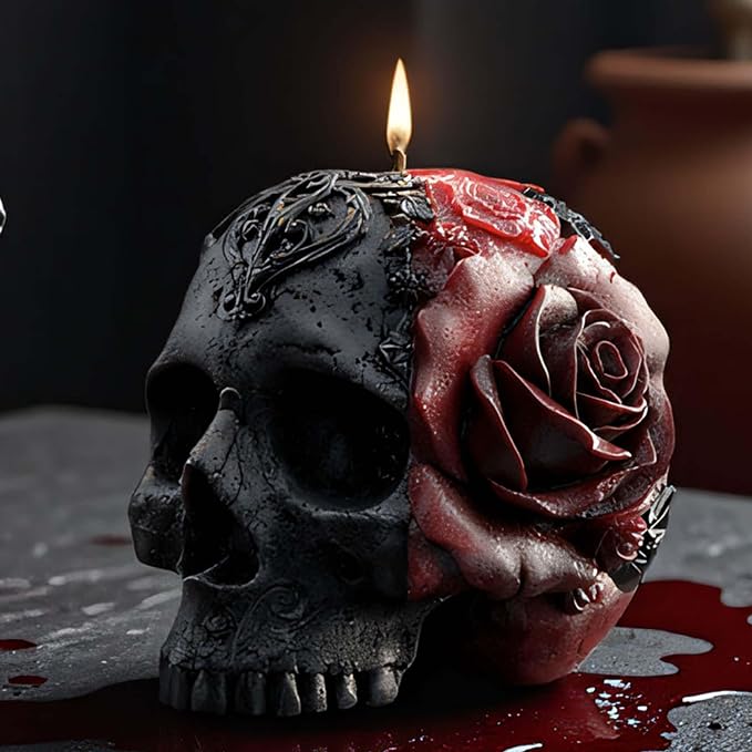 Halloween Skull Hand Ghost Cylinder Molds Silicone Wave Spiral Candle Mold - Silicone Resin Casting Molds for Candle & Resin & Soap Craft Supplies - skull candle
