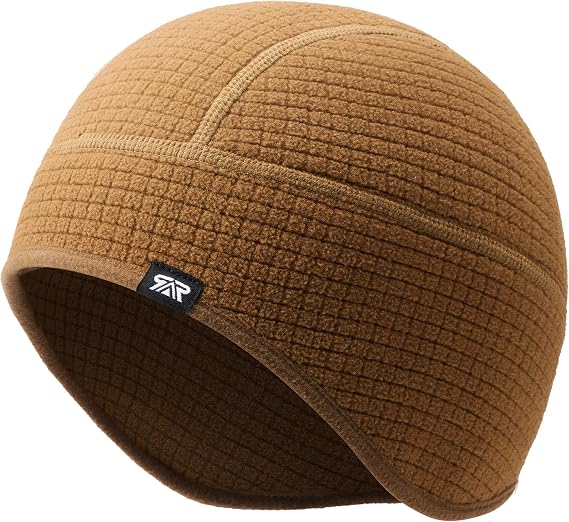 SUNMECI Winter Grid Fleece Skull Cap Thermal Helmet Liner for Men Women - skull jacket