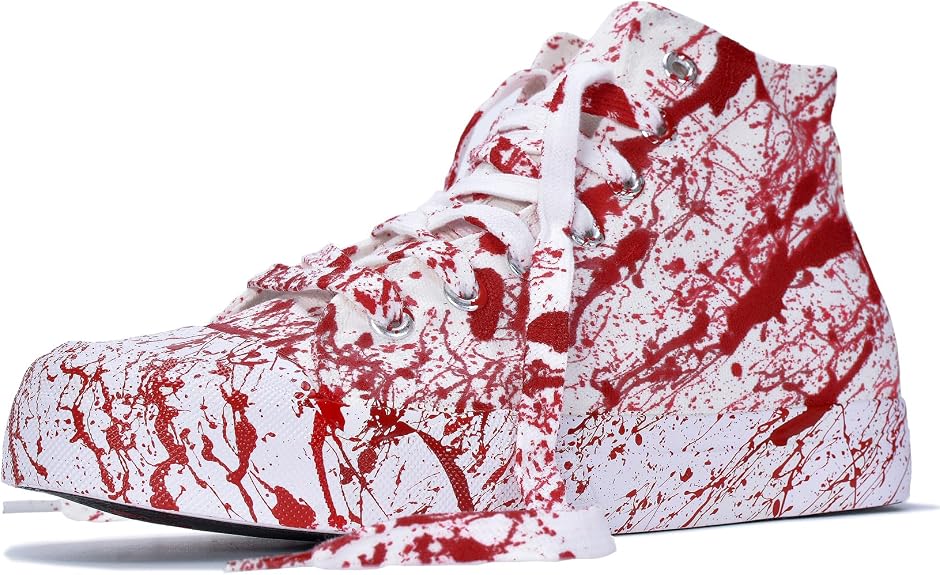 Unisex Halloween Bloody Splatter High Top Lace Up Walking Sneakers - sugar skull boots