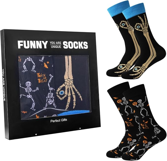 JaosWish Pumpkin Halloween Socks For Women Men,Cat Socks Gift Ghosts Novelty Funny Crew Fun Dress Sock - sugar skull costume