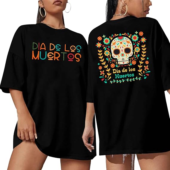 Dia De Los Muertos T-Shirt Skeleton Tshirt for Women Day of The Dead Shirt - skull tshirt