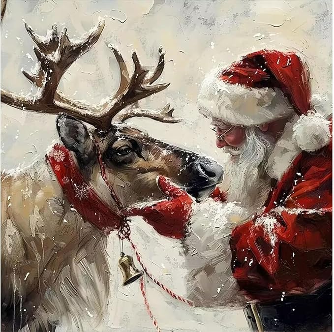 Christmas Paint by Numbers Kit for Adults, Adult Paint by Number 16x16inch - skull painting