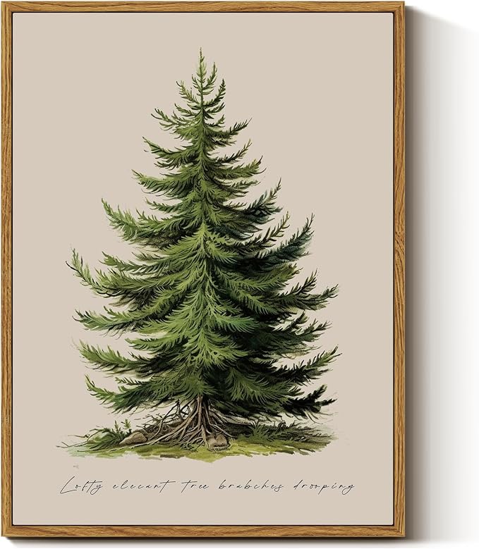 InSimSea Christmas Wall Art Framed Christmas Tree Wall Decor 12x16 ln - skull painting