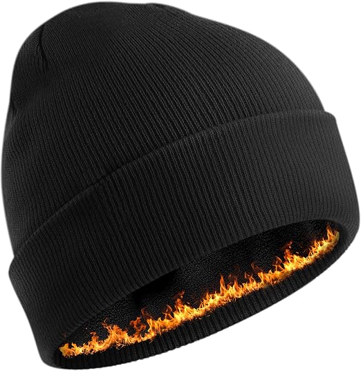 Fleece Lined Beanie for Men Women Knit Thick Warm Winter Beanies Hat - skull jacket