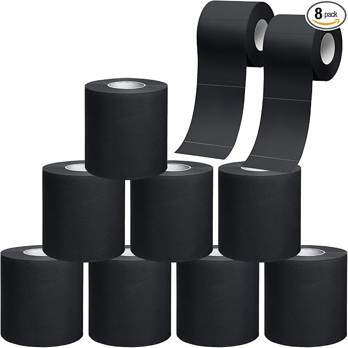 Gilprop 8 Rolls Colored Toilet Paper Multicolor, Black
