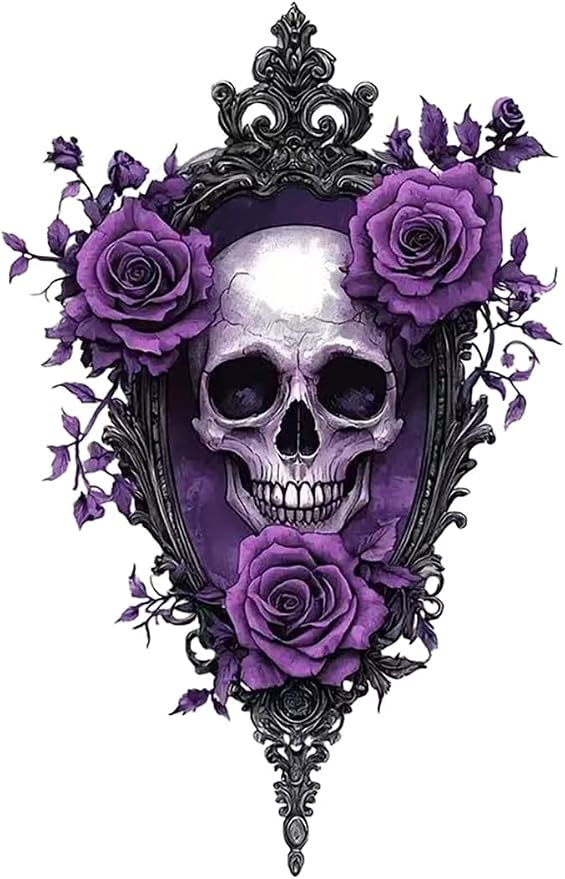Gothic Skull Car Decals 2PCS Vinyl Bumper Stickers A-214 - skull sticker