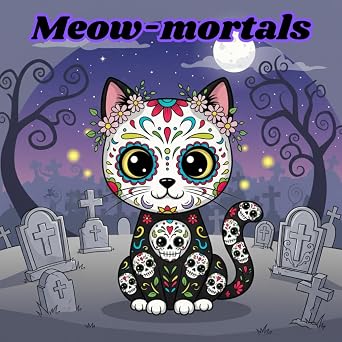 Meow-mortals: The Sugar Skull Cats Coloring Book - sugar skull book