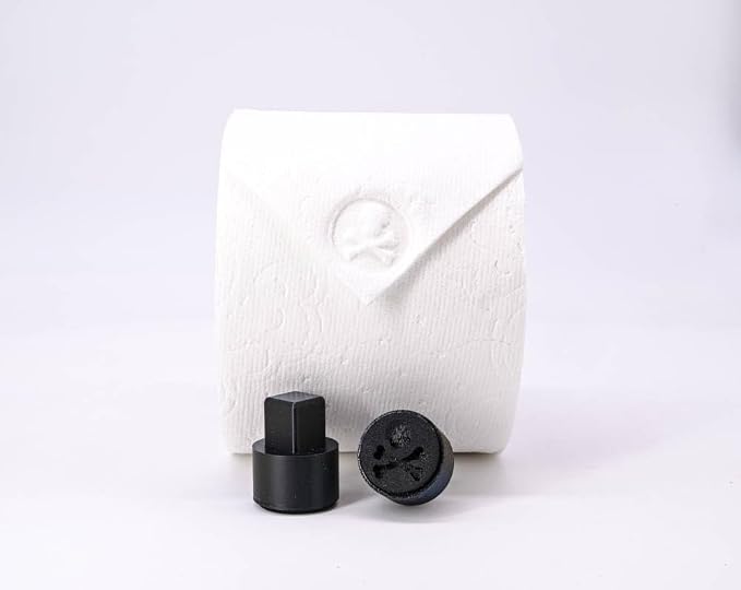 Toilet Paper Stamp Halloween Skull – Create Beautifully Folded Toilet Paper for Guests, Vacation Rentals, Home Staging, House Keeping. Fun Holiday Bathroom Decor