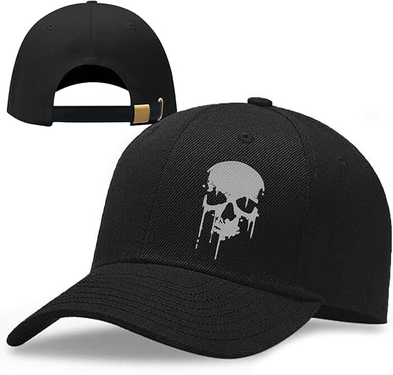 Horror Blood-spattered Skull Hats for Men Snapback Baseball Cap for Women Reaper Grim Skeleton Ball Caps - skull hat