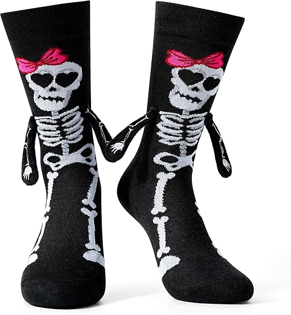 Belloxis Halloween Holding Hands Socks for Women - sugar skull costume