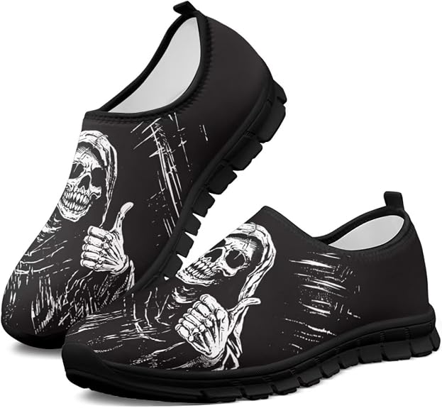 Women's Loafers Slip On Slip Shoe Casual Walking Shoes Non Slip Work Shoes Mesh Athletic Sneakers - sugar skull boots