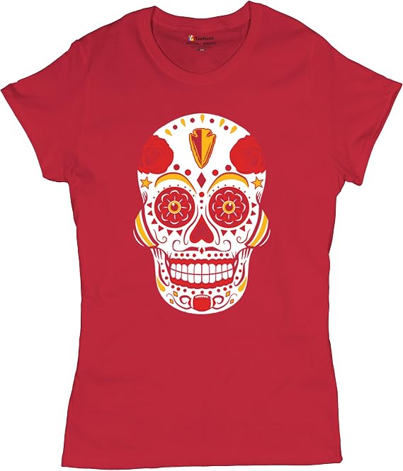 Kansas City Sugar Skull Women's Graphic T-Shirts and Tank Tops - skull tshirt
