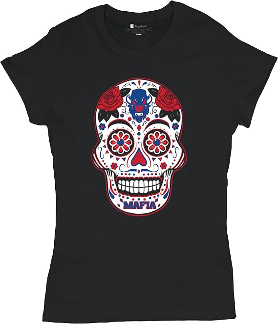 Buffalo Sugar Skull Women's Graphic T-Shirts and Tank Tops - skull tshirt