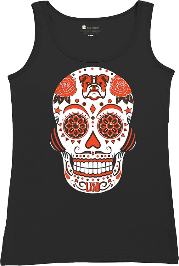 Cleveland Sugar Skull Women's Graphic T-Shirts and Tank Tops - skull tshirt