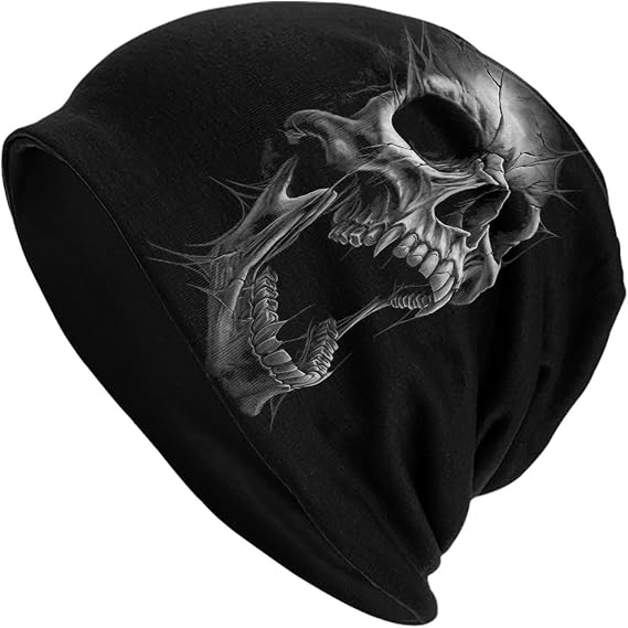 Slouchy Beanie Hat Skull Cap Chemo Headwear Baggy Hats for Men Women Running Cycling - skull hat