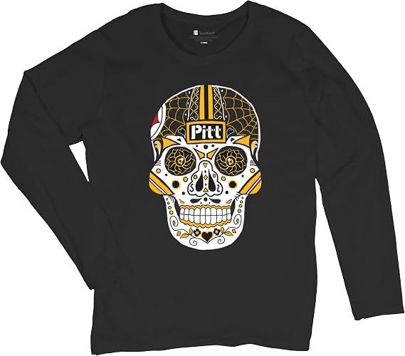 Pittsburgh Sugar Skull Women's Graphic T-Shirts and Tank Tops - skull tshirt