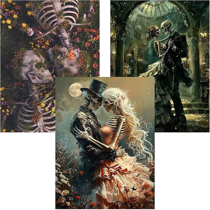 Axquilon 3 Pack Diamond Art Kits for Adults 12x16 inch - skull painting