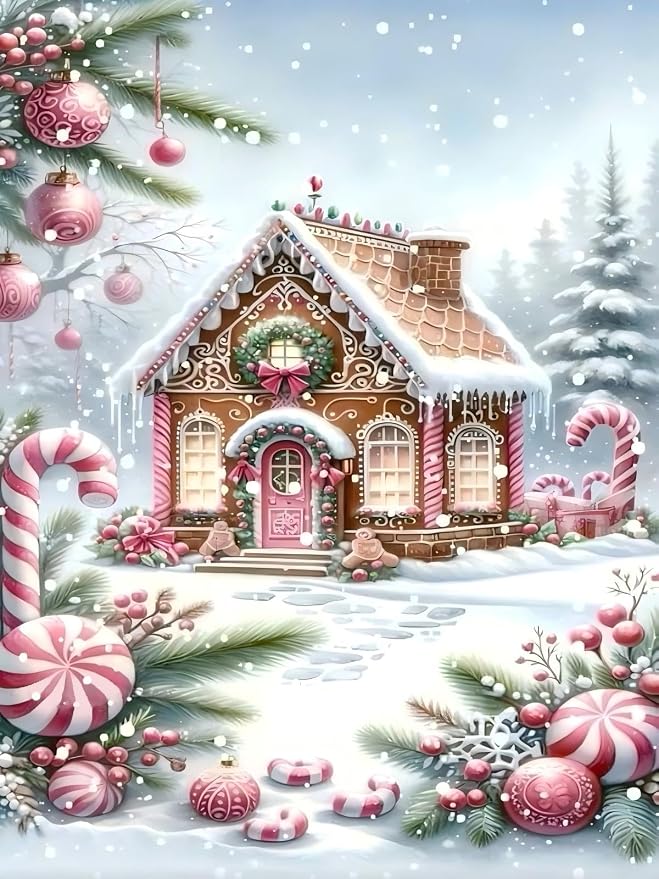 askkqtx Christmas Paint by Numbers Kit for Adults Unframed 16x20 Inch - skull painting