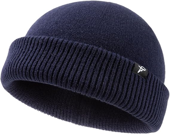 Comhats Short Fisherman Beanie for Men & Women, Two-Way Style, Cuffed, Knit - skull watch