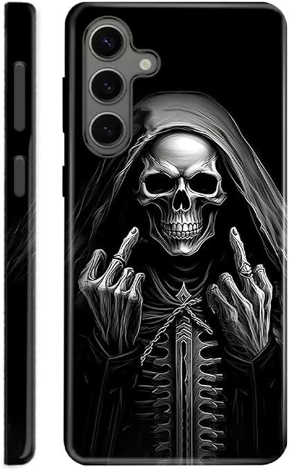Compatible with Samsung Galaxy A17 5G Case,Case for Samsung Galaxy A17 Double-Layer Full Body Drop Protection,King of Cool Skulls - Skull phone case