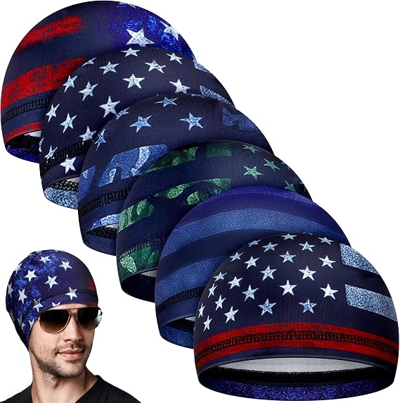 Haysandy 6Pcs Cooling Skull Cap Mens Helmet Liner Wicking - skull helmet