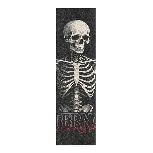 Gothic Style Skull Black Grip Tape for Skateboards Waterproof Grip Tape Scooter 33×9 Inch lijas para Skateboard - skull sticker