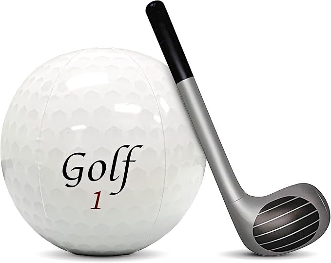 Inflatable Golf Ball | Golf Beach Balls | Golfing Gift Ball | Golfer Party Decorations | Golfing Pool Game Ball | Golfer Gag Gift