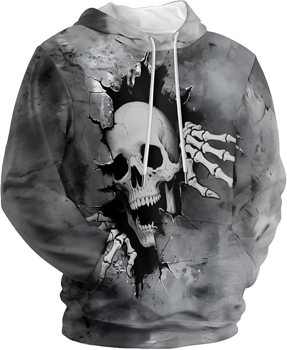 Dragon Hoodies for Men Women 3D Graphic Sweatshirts Novelty Pullover Hoodie Funny Hoody Hooded With Pockets - skull hoodie