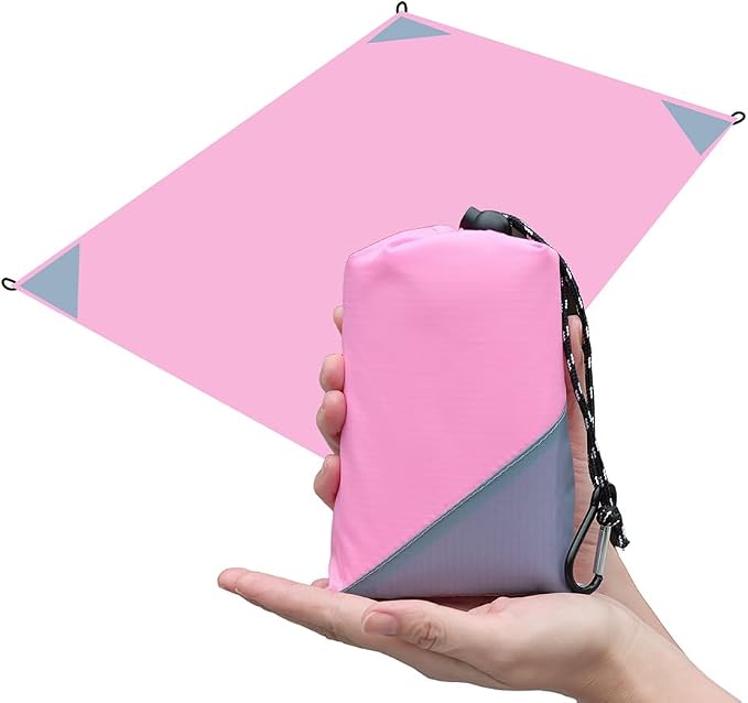 Pocket Picnic Blanket, Compact Lightweight Tarp for Camping - skull floor mat