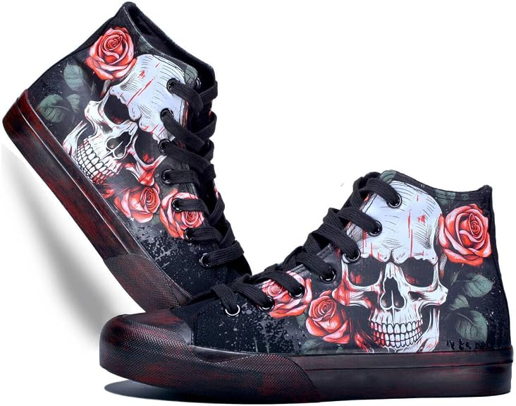 Gothic Skull Shoes Women Fashion Sneakers Men’s Punk Cosplay Shoes