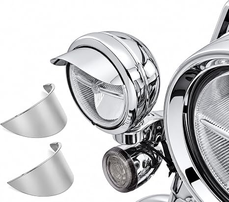 4.5 Inch Passing Lamp Visor Chrome Trim Ring Custom Style Fits FLHR FLSTC FLSTF FLHTCU FLHX XL1200C XL883 FXDWG FXDL FXDB FXSTB FXSTC Models