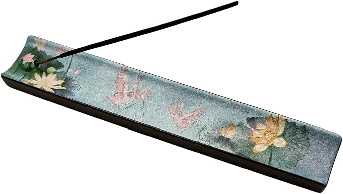 Incense Holder for Sticks, Ceramic Incense Burner with Ash Catcher, Aesthetic Decor for Home, Room & Office, Unique Gifts for Housewarming Yoga, Meditation & Spa - skull incense burner