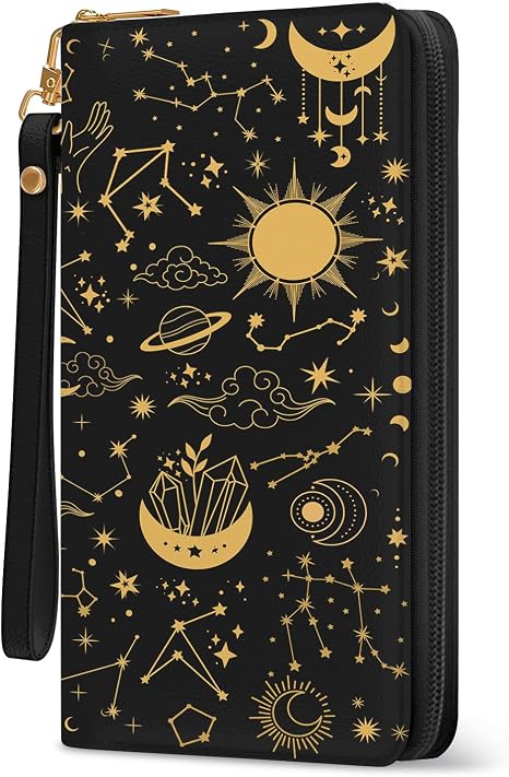 Goth Gothic Wallet, Women RFID Blocking Credit Card Wristlet Wallet - skull wallet