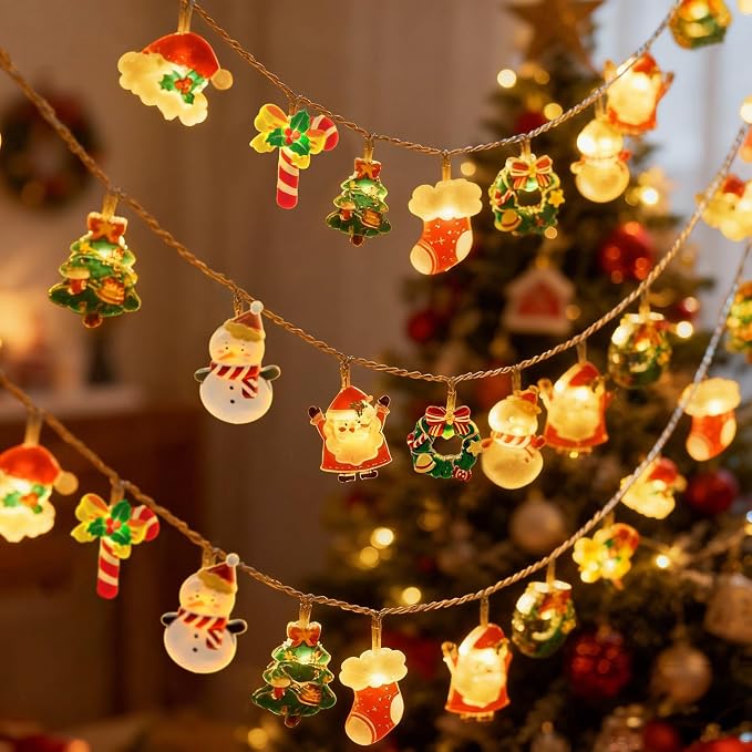 Christmas String Lights, 10 FT 20 LED New Year Fairy Lights Decorattions - string light