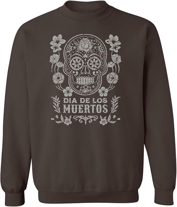 Vintage Sugar Skull - Dia De Los Muertos Unisex Crewneck Sweatshirt - skull sweatshirts